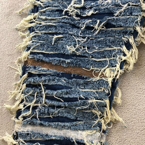 Mnml Men's Jeans Size 33 Distressed Frayed Denim Cotton Blue - Picture 13 of 16